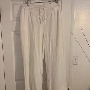 Old Navy White Linen Pants XXXL